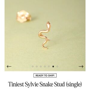 Catbird 14k sylvie snake stud earring